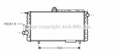 AVA QUALITY COOLING al2007 -  Радиатор, охлаждение двигателя